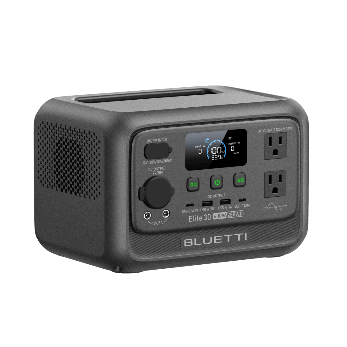 BLUETTI Elite 30 V2 Portable Power Station | 600W 288Wh