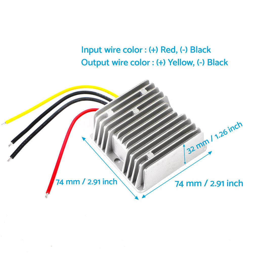DC Power Supply Converter Regulator 12V Step Up to 13.8V 18A 248W Waterproof-2