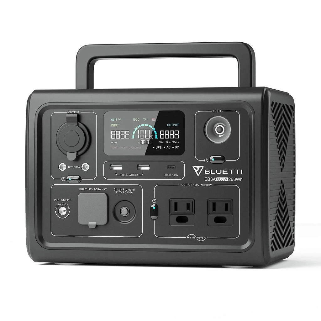 BLUETTI EB3A Portable Power Station 268.8Wh LiFePO4 with UPS & Bluetooth App Control-0
