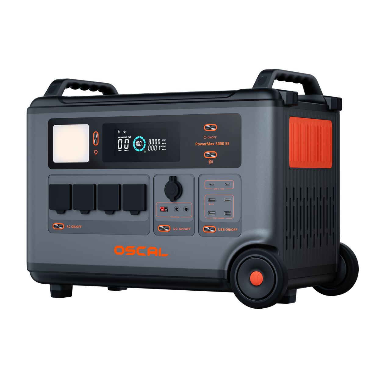OSCAL PowerMax 3600 SE portable power station, black