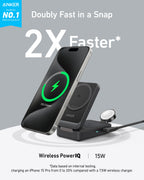 Anker MagGo Wireless Charging Station (Foldable 3-in-1)