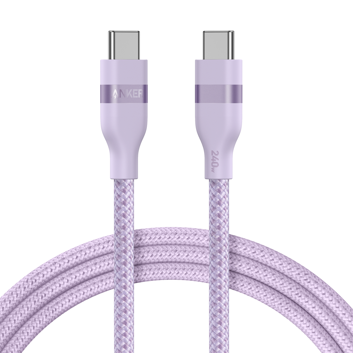 Anker USB-C to USB-C Cable (3 ft / 6 ft / 10 ft, 240W, Upcycled-Braided)