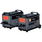 OSCAL BP3600 expansion battery stacked with PowerMax station