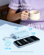 Anker Zolo 10K 30W Power Bank with Built-In USB-C Cable