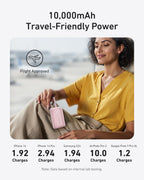 Anker Zolo 10K 30W Power Bank with Built-In USB-C Cable