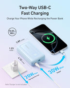 Anker Zolo 10K 30W Power Bank with Built-In USB-C Cable