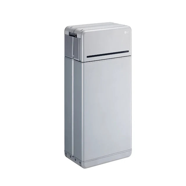 LG RESU16H Prime home battery - front three-quarter view
