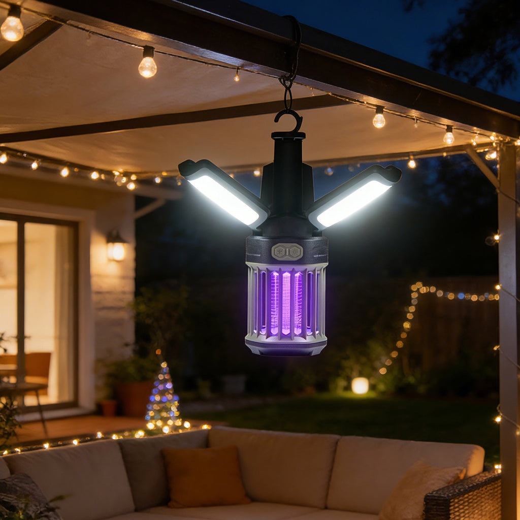 USB-C Rechargeable Bug Zapper & Folding Camping Lantern