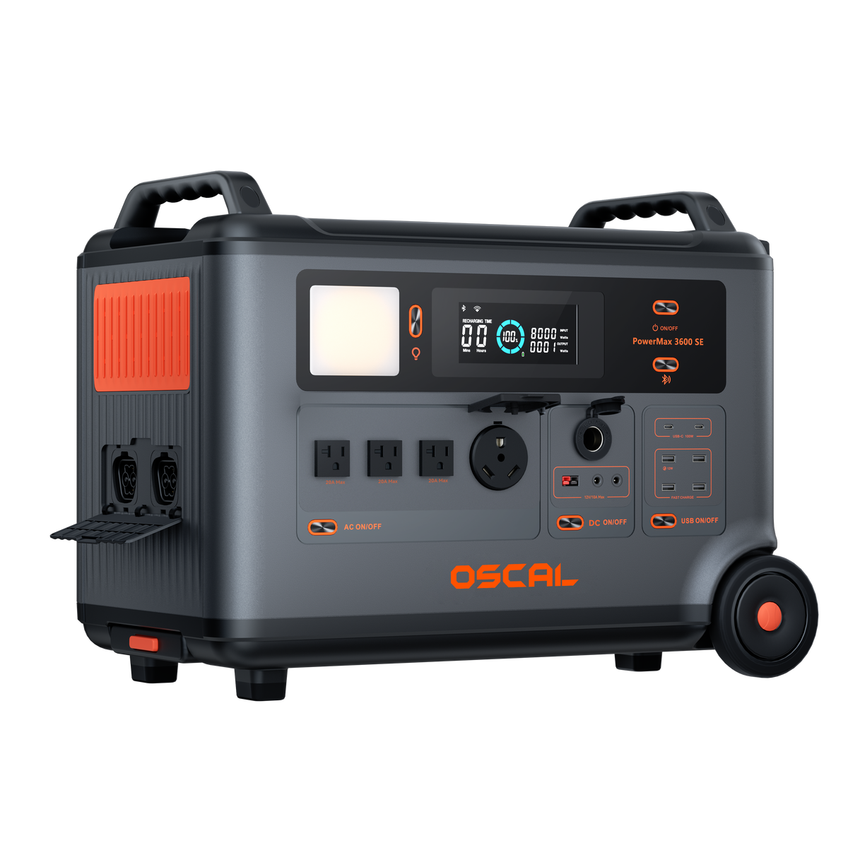 OSCAL PowerMax 3600 SE ports and display