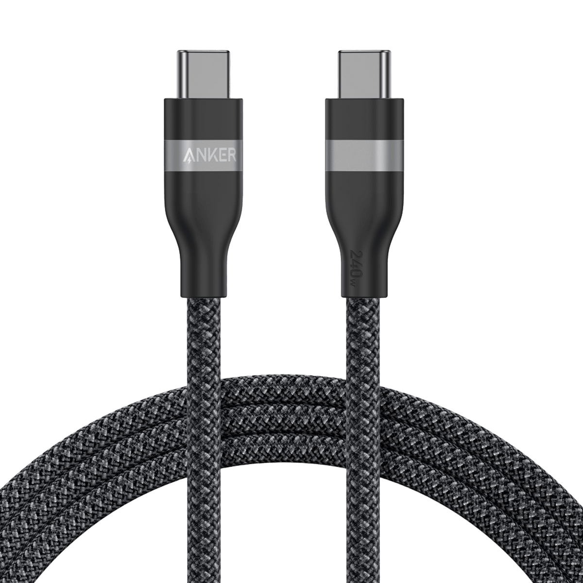 Anker USB-C to USB-C Cable (3 ft / 6 ft / 10 ft, 240W, Upcycled-Braided)