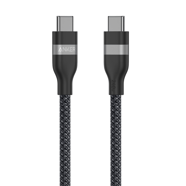 Anker USB-C to USB-C Cable (3 ft / 6 ft / 10 ft, 240W, Upcycled-Braided)