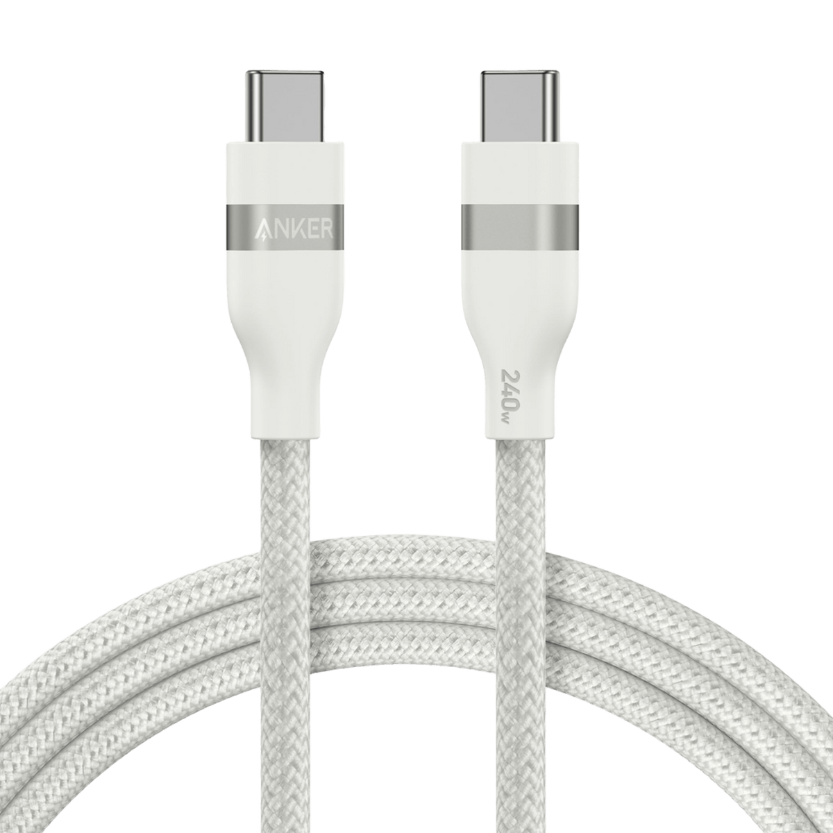 Anker USB-C to USB-C Cable (3 ft / 6 ft / 10 ft, 240W, Upcycled-Braided)
