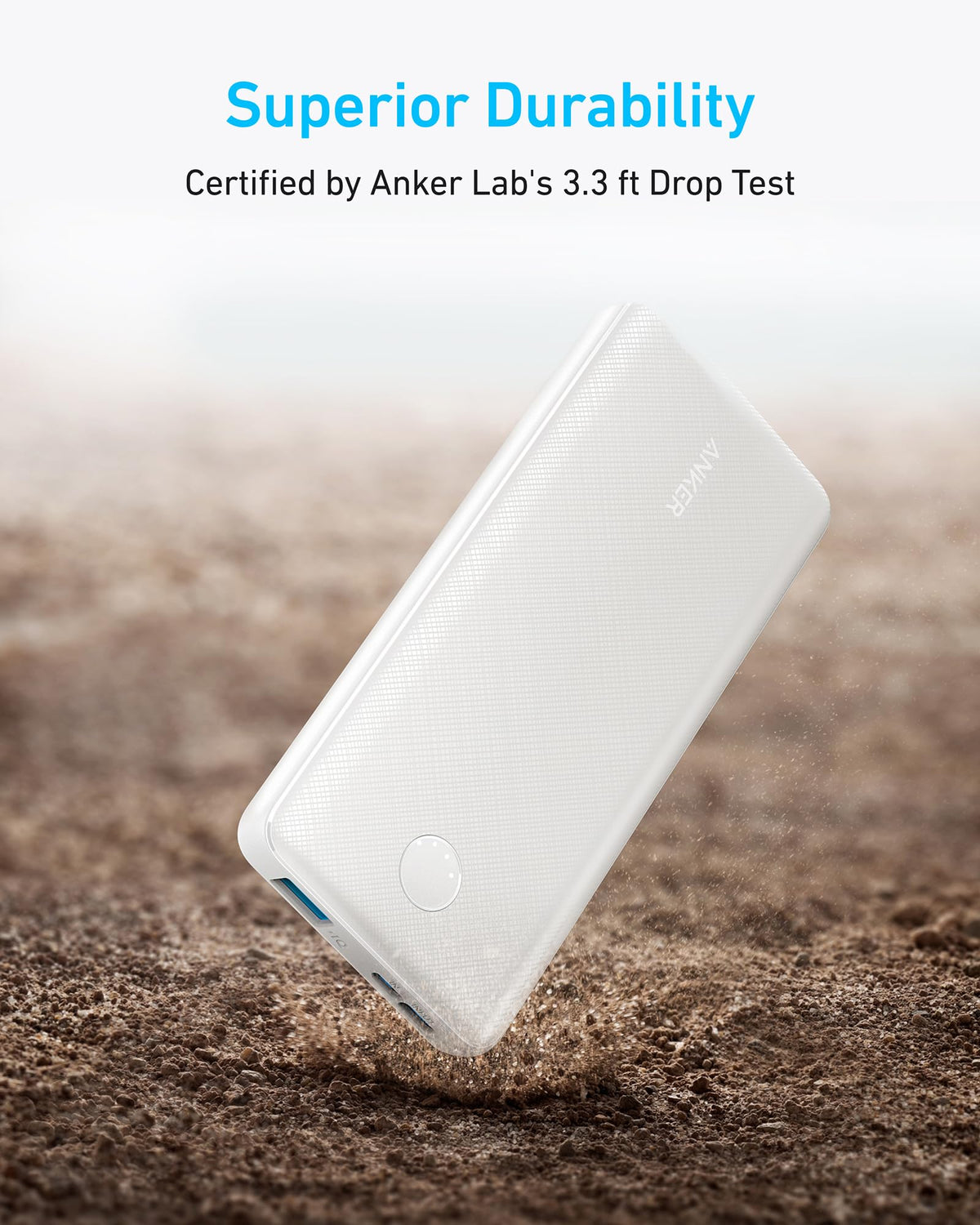 Anker 313 PowerCore 10K - White durability illustration