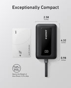 Anker Zolo 10K 30W Power Bank with Built-In USB-C Cable