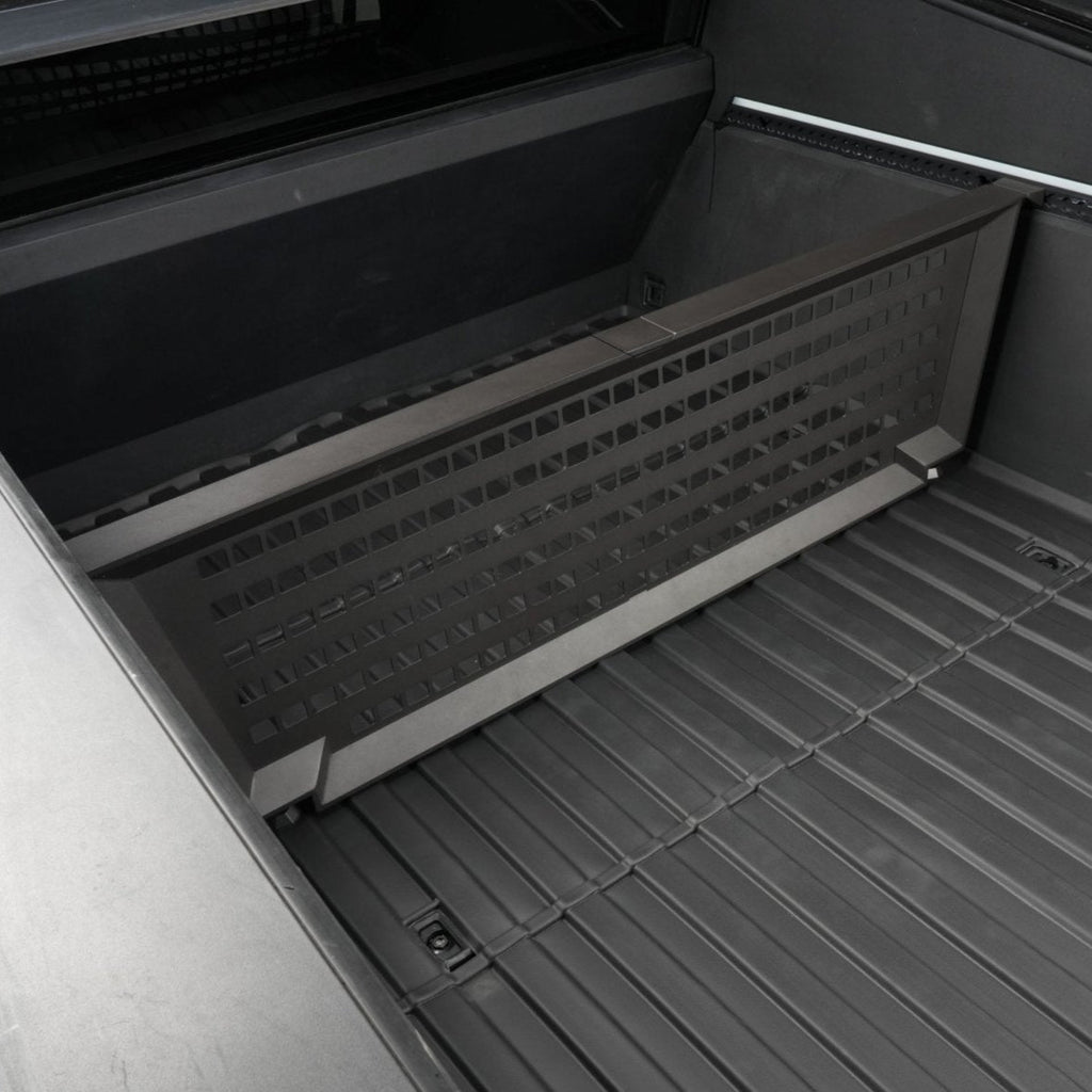 Adjustable Vault Cargo Divider Compatible with Bed Mat For  Cybertruck