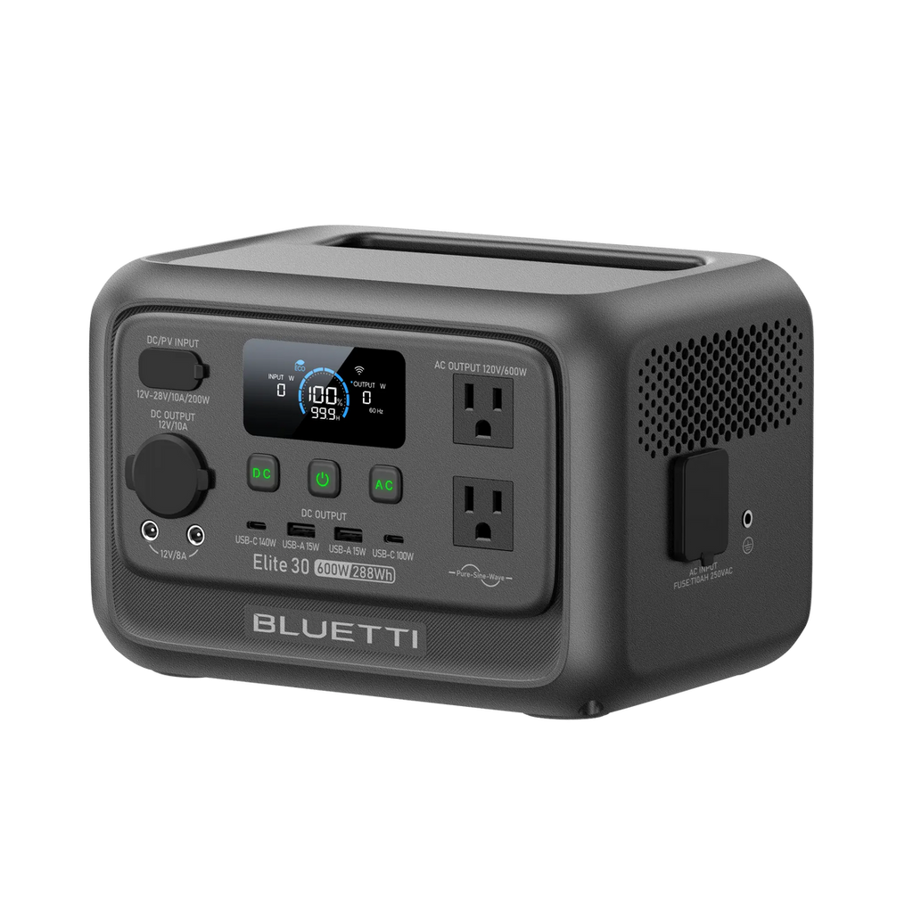 BLUETTI Elite 30 V2 Portable Power Station | 600W 288Wh - angled view