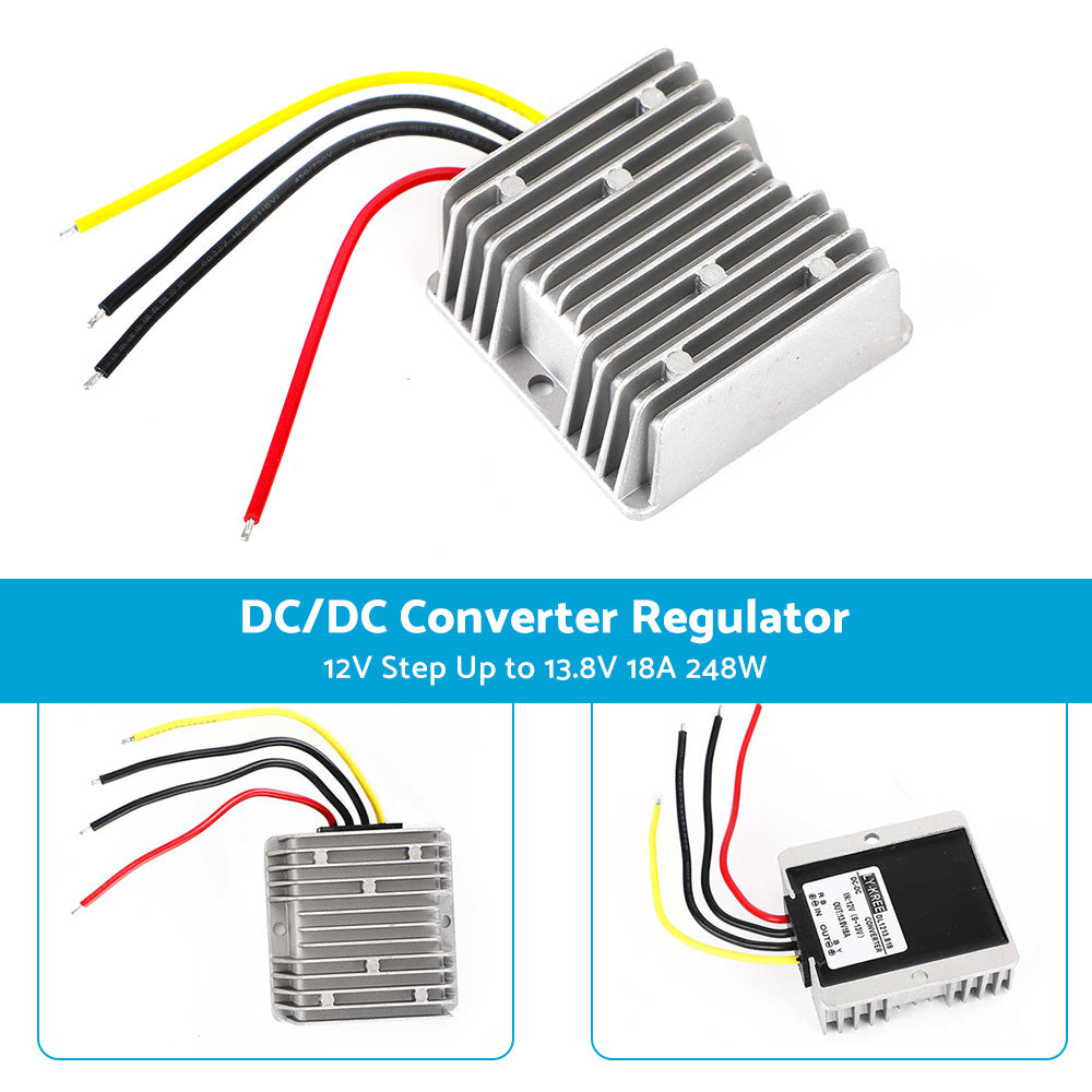 DC Power Supply Converter Regulator 12V Step Up to 13.8V 18A 248W Waterproof-3