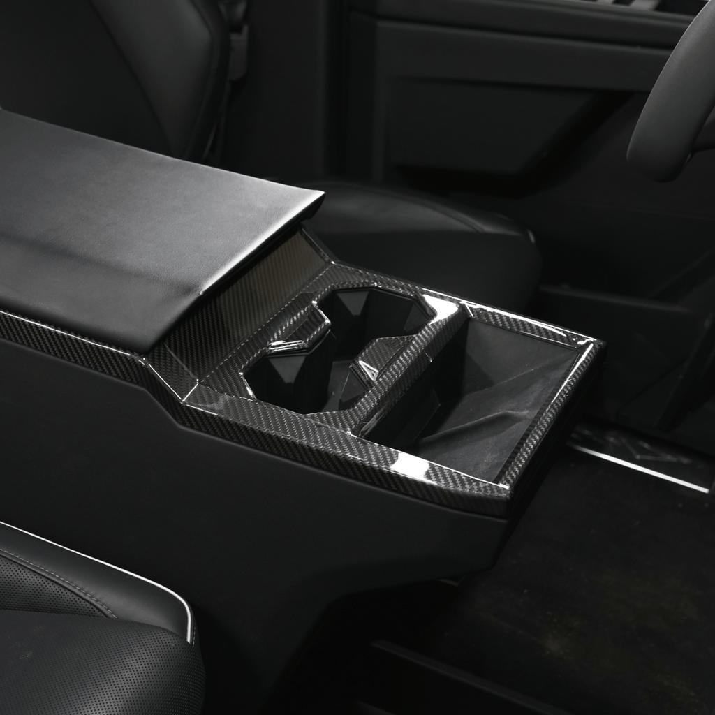 [Real Carbon Fiber] Front Drain Cup Panel For Cybertruck (Glossy/Matte)