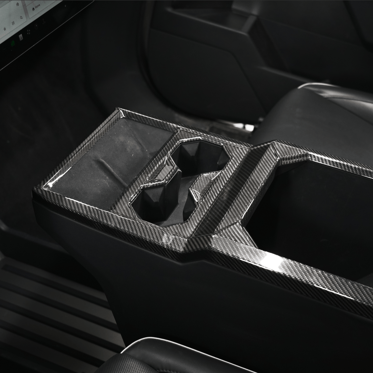 [Real Carbon Fiber] Front Drain Cup Panel For Cybertruck (Glossy/Matte)