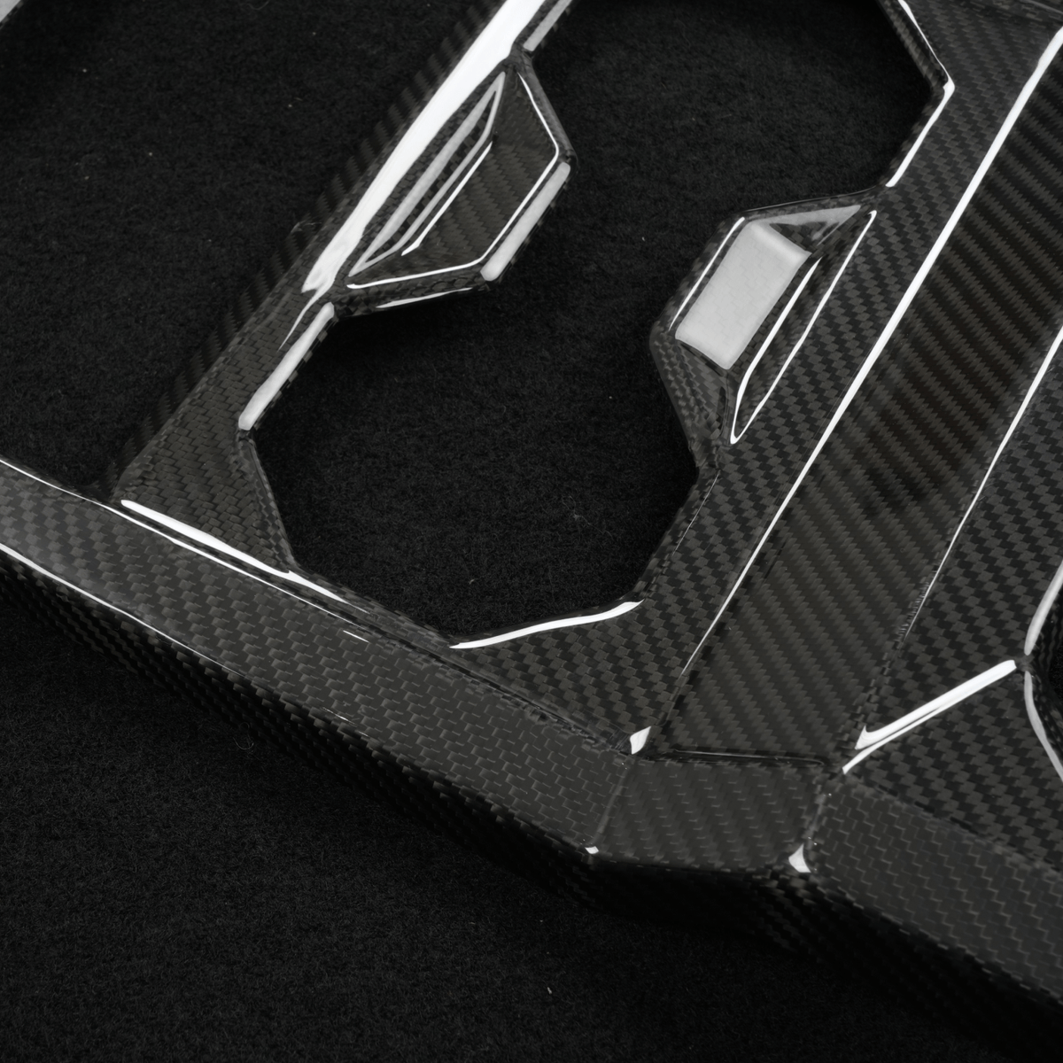 [Real Carbon Fiber] Front Drain Cup Panel For Cybertruck (Glossy/Matte)