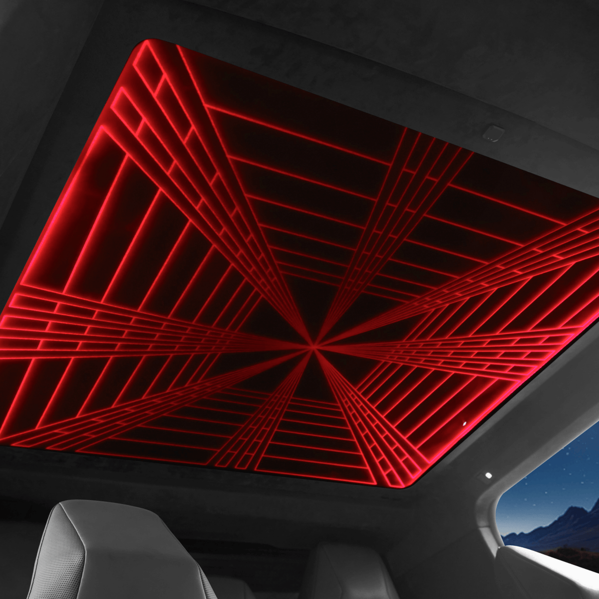 Cybertruck Ludicrous Speed Roof SunShade Ambient Lighting