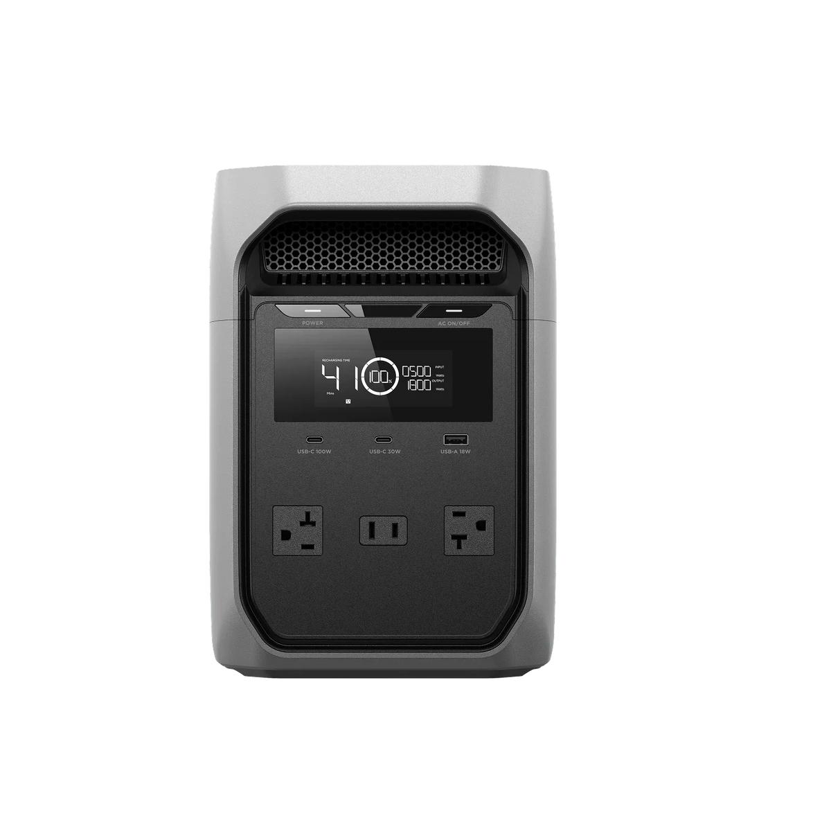 EcoFlow DELTA 3 Classic - front panel with AC and USB outlets