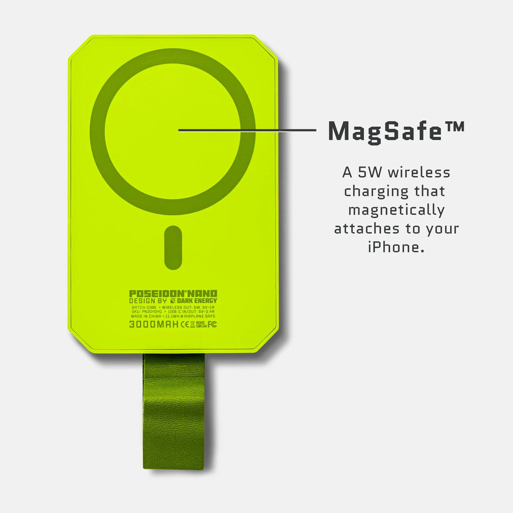 Dark Energy Poseidon Nano - Green magnetic wireless charging surface