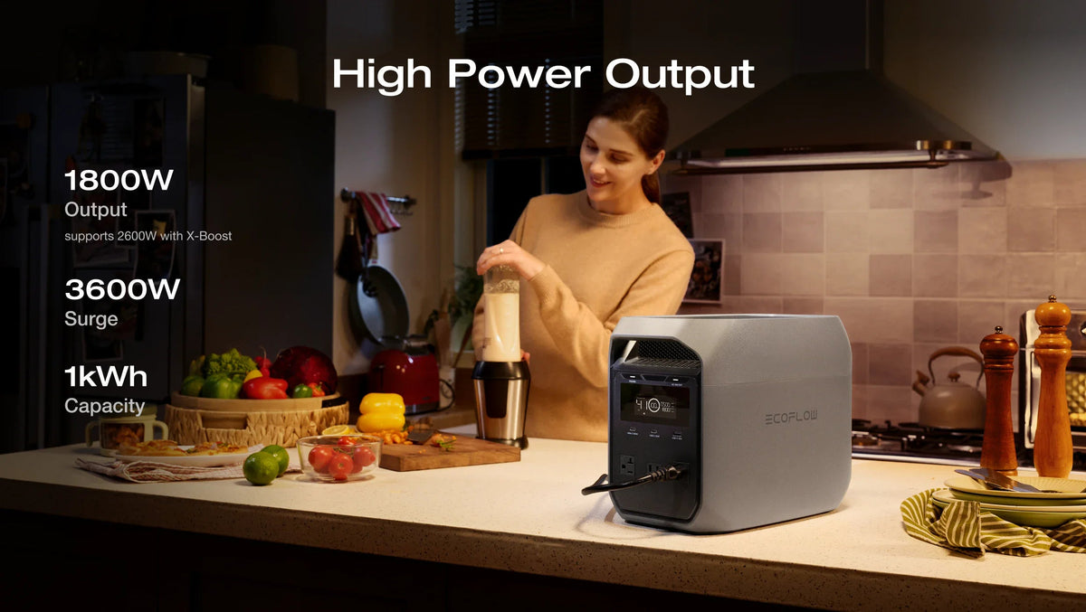 EcoFlow DELTA 3 Classic Portable Power Station | 1024Wh, 1800W — manufacturer gallery image