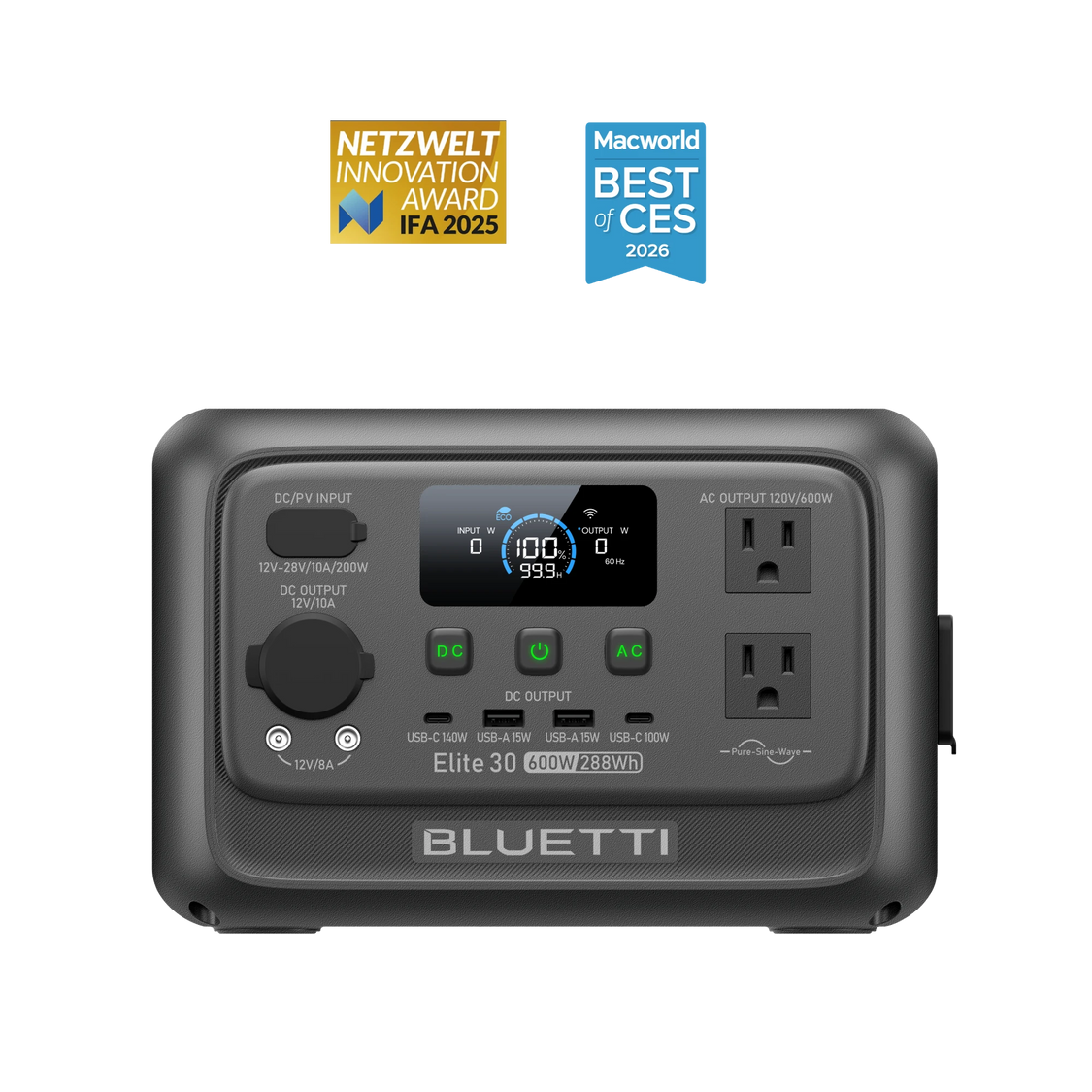 BLUETTI Elite Portable Power Station 30 V2 | 600W 288Wh — official manufacturer image
