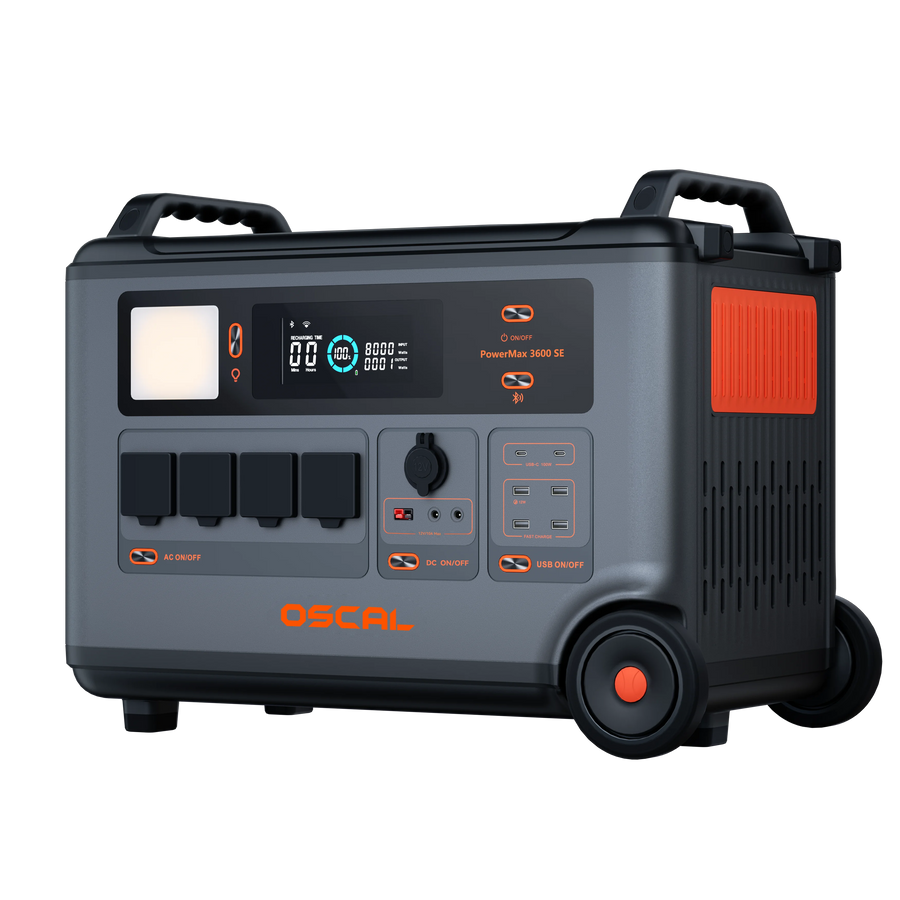 OSCAL PowerMax 3600 SE Portable Power Station | 3600Wh, 3600W, U.S. 120V
