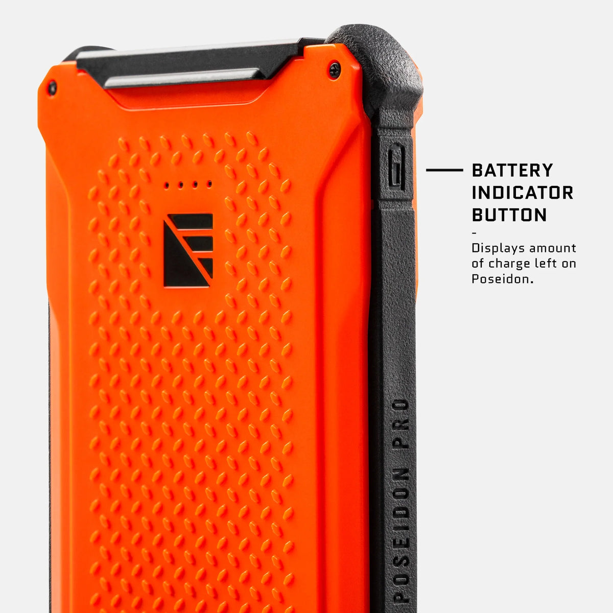 Dark Energy Poseidon Pro - Hi-Vis Orange battery indicator button