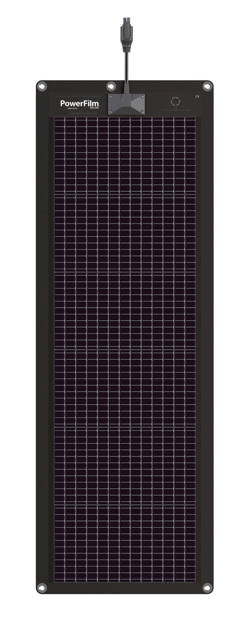 PowerFilm R14 14-watt solar panel fully deployed — manufacturer photograph