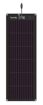 PowerFilm R14 14-watt solar panel fully deployed — manufacturer photograph