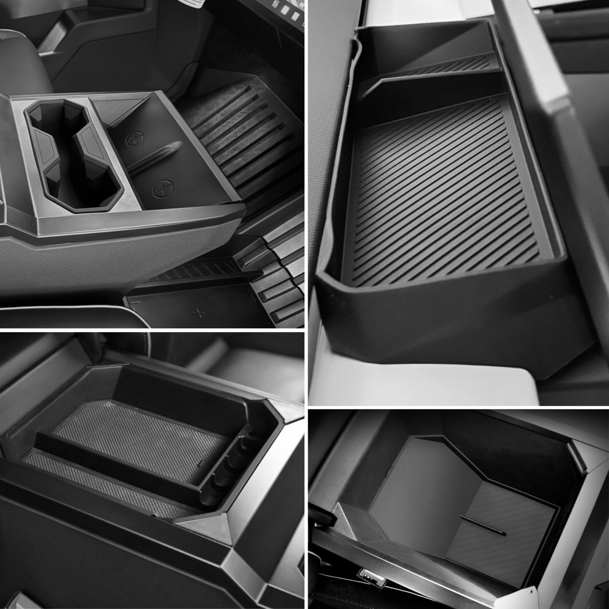 Tesla Cybertruck Center Console Organizer Storage Solution Set
